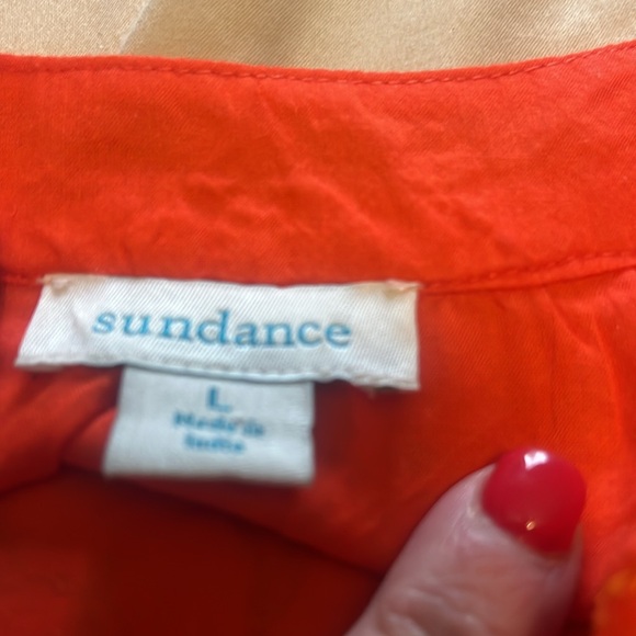 Sundance Size L Gorgeous pull on floral dress with embroidered bodice . - Picture 5 of 6
